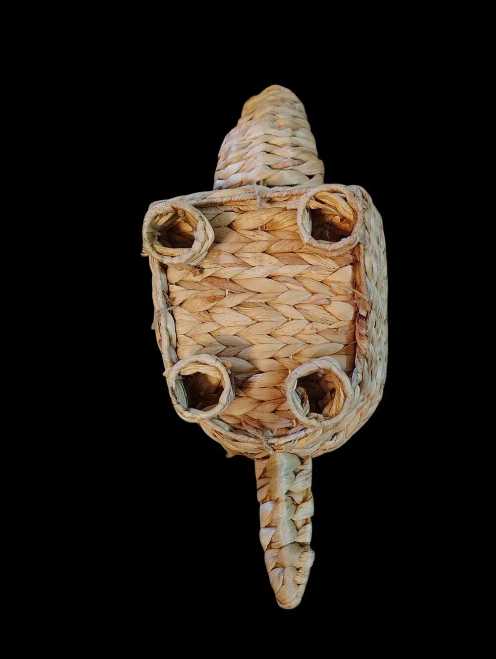 Dinosaur Rattan Wicker Plant Fruit Storage Decorative Planter